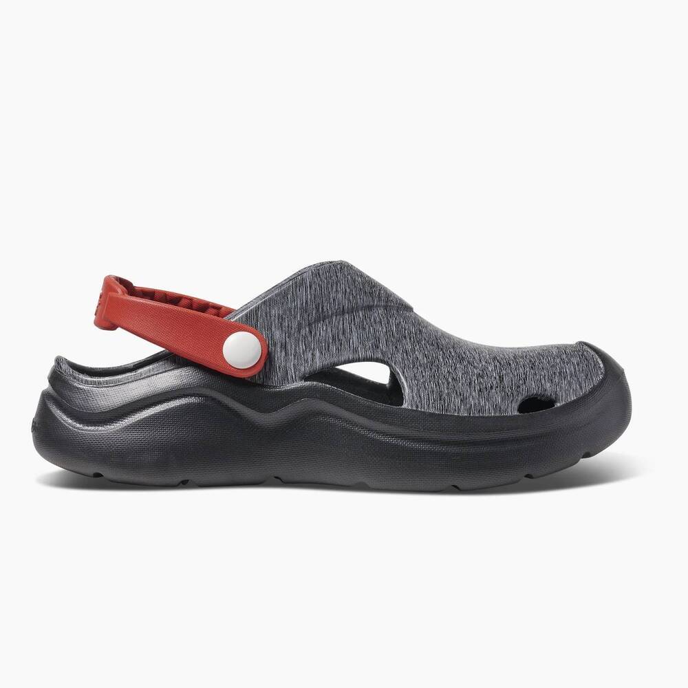 NEW JOYBEES women's studio graphics clog in heathered grey / black